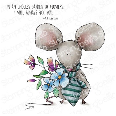 Stamping Bella - estampe «Mouse Bouquet»