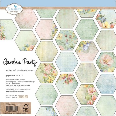 Elizabeth Crafts - Ensemble de papier «Garden Party» 12 "X12" recto-verso 12 feuilles / Pqt