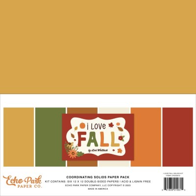 Echo Park - Bloc de  papier  «I love Fall»  12" X 12"   6 feuilles