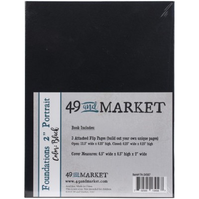 49th Market - Album  «Foundations 2" Album Portrait» 6.5" X 8.5" Noir