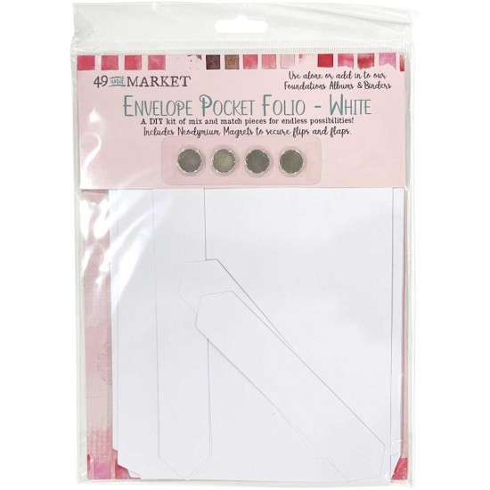 49 & Market - Pochette «Envelope Pocket Folio» Blanc