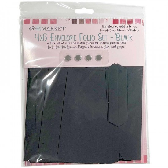 49 & Market - Pochette «4 x 6 Envelope Folio Set» Noir