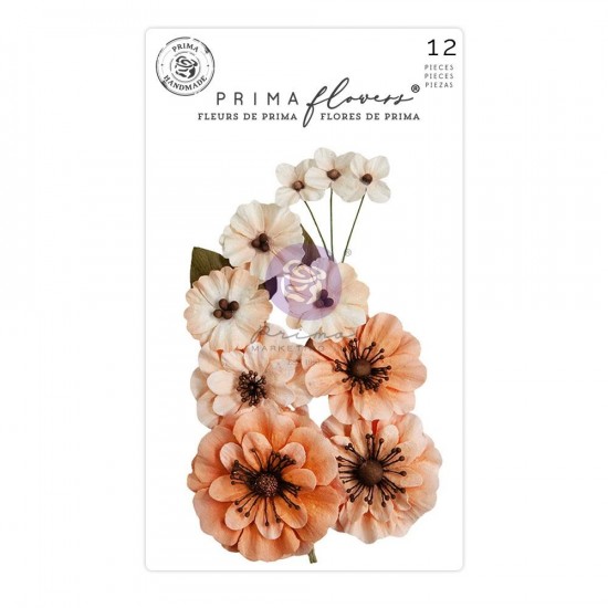 Prima Flowers - Collection Mulberry Paper «Thirty-One/Luna» 12 pièces