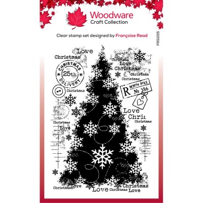 Woodware Craft Collection - Estampe «Snow Frosted Tree» 1 pc