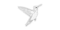 Crafter's Companion - Dies et estampes collection Nature's Garden Fabulous Fuschia «Majestic Hummingbird» 2 pcs