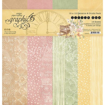 Graphic 45 - «Little One» Patterns and Solids 12" X 12"  16 feuilles