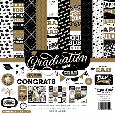 Echo Park - Bloc de  papier double face "Graduation"  12" X 12"   12 feuilles