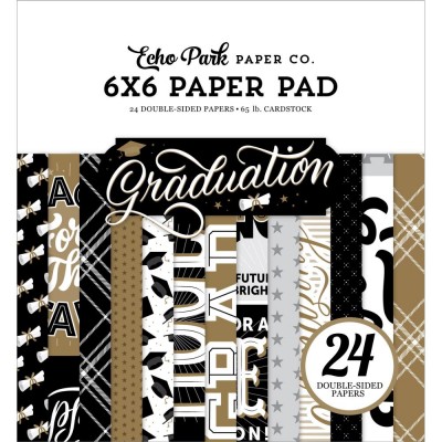 Echo Park - Bloc de  papier double face «Graduation»  6" X 6"   24 feuilles
