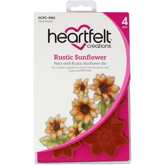 Heartfelt Creations  - Estampes «Rustic Sunflower» 4 pièces