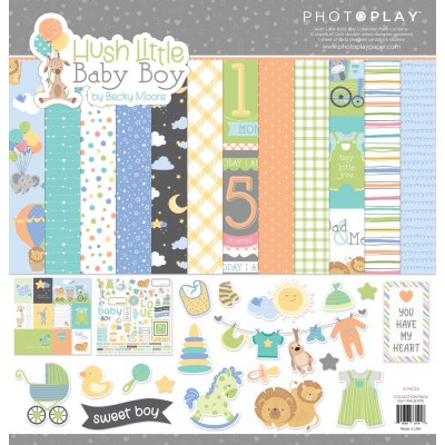 LIQUIDAITON-PhotoPlay - Ensemble de papier «Hush Little Baby Boy» 12"(le prix indiqué est celui en rabais à 40%)