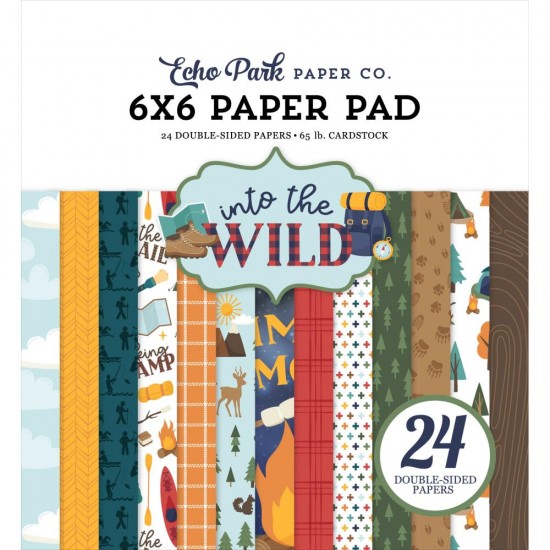 Echo Park - Bloc de  papier double face «Into The Wild»  6" X 6"   24 feuilles