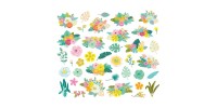 Simple Stories - Éphéméra Floral Bits «Just Beachy» 39 pcs
