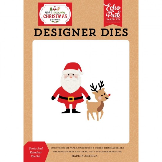  LIQUIDATION-Echo Park - Dies collection Have a Holly Jolly Christmas «Santa & Reindeer Set» (Le prix indiqué ci-dessous est déjà à 50% de rabais)
