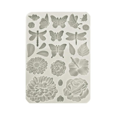 Stamperia - Moule en silicone collection Secret Diary «Butterflies and Flowers» 
