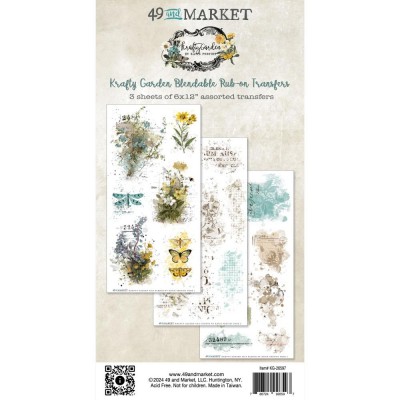 49 & Market - Rub-Ons de la collection  «Krafty Garden/Blendable» 3 feuilles