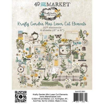 49 & Market - Éphéméras de la collection Krafty Garden «Mini Elements » 107 pièces