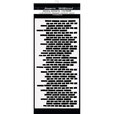 Stamperia - Stencil «Lady Vagabond Lifestyle/Brick Wall» 4.72" X 9.84"