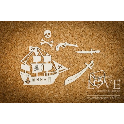 Laserowe - Chipboard «Pirate Ship» LA20402