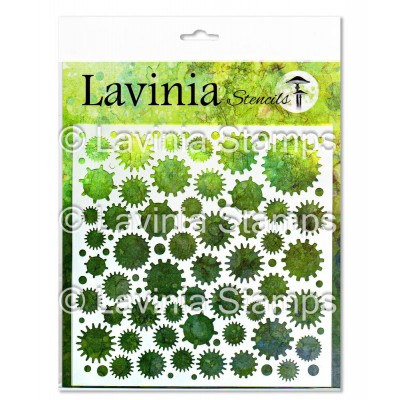Lavinia - Stencil «Cogs» 8" x 8"                     