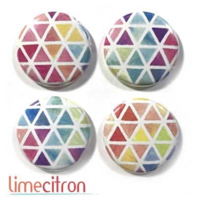 Lime Citron - badge 386 «Triangles colorés»