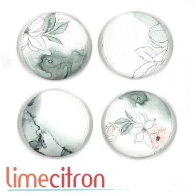 Lime Citron - badge 418 «Aquarelle & fleurs»