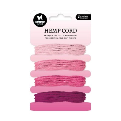 Studiolight - Corde de chanvre couleur «Shades Of Pink»
