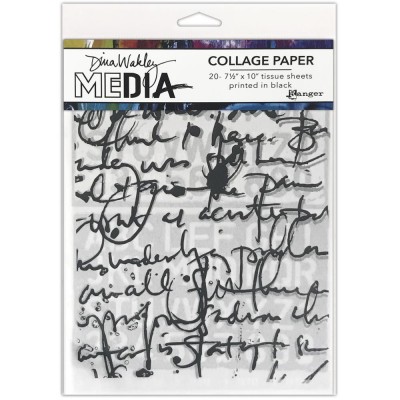 Dina Wakley - Collage Paper «Text Collage» 20 feuilles