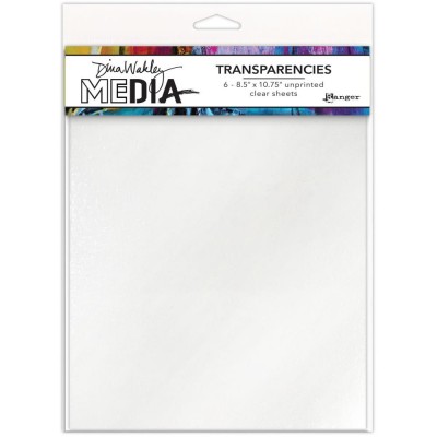 Dina Wakley - Acétates transparentes «Clear Transparencies/» 6 feuilles