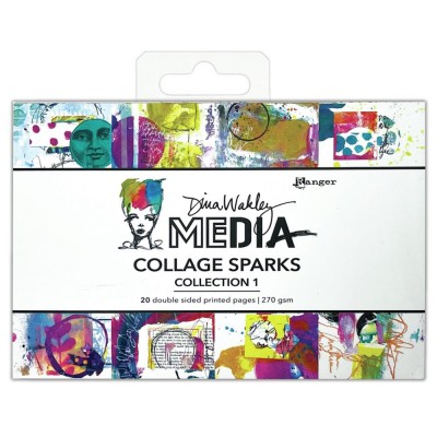 Dina Wakley - Album «Media Mixed Collage Sparks Collection 1» 20 feuilles