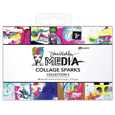 Dina Wakley - Album «Media Mixed Collage Sparks Collection 2» 20 feuilles