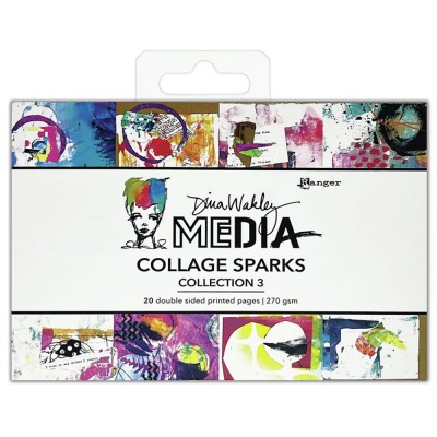 Dina Wakley - Album «Media Mixed Collage Sparks Collection 3» 20 feuilles