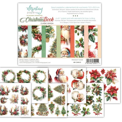 Mintay - Papier 6" X 8"  collection «Christmas Book/Classic» 24 pages recto-verso                      