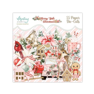  Mintay - Éphéméra «Merry Little Christmas» ensemble 60 pcs