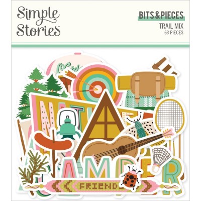 Simple Stories - Éphéméra «Trail Mix Bits and Pieces» 63 pcs