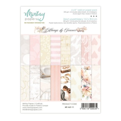  Mintay - Papier 6" X 8"  collection «Always & Forever» 24 pages recto-verso
