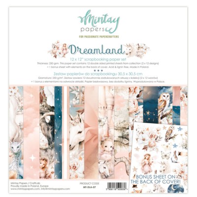  Mintay - Papier 12" X 12"  collection «Dreamland» 12 pages recto-verso