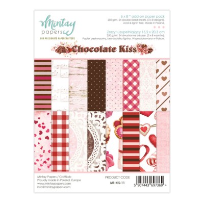  Mintay - Papier 6" X 8"  collection «Chocolate Kiss» 24 pages recto-verso