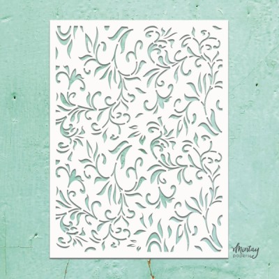  Mintay - Stencil «Floral Swirls» 6 x 8