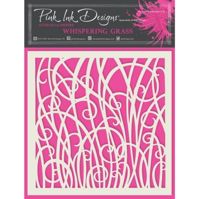 Pink Ink Design - Stencil «Whispering Grass» 