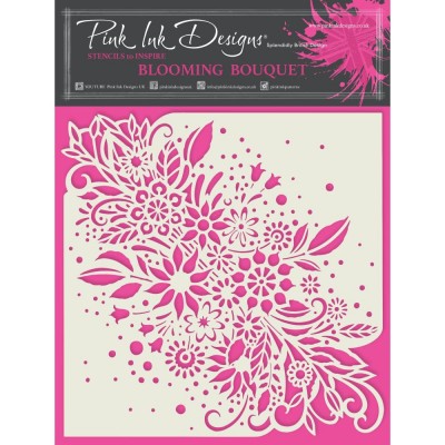 Pink Ink Design - Stencil «Blooming Bouquet» 