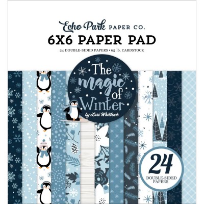 Echo Park - Bloc de  papier double face «The Magic Of Winter»  6" X 6"   24 feuilles