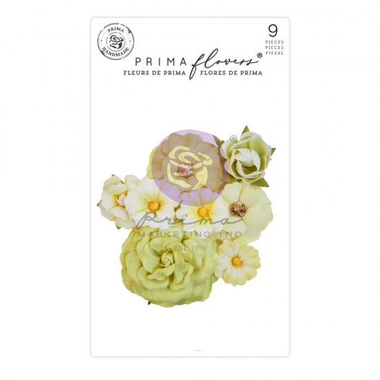 Prima Flowers - Collection Mulberry Paper «Postcards from Paradise/April Showers» 8 pièces