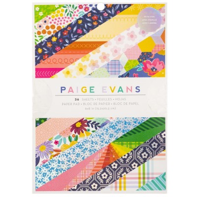Paige Evans- Ensemble de papier 6" x 8" collection «Blooming Wild» 36 pages