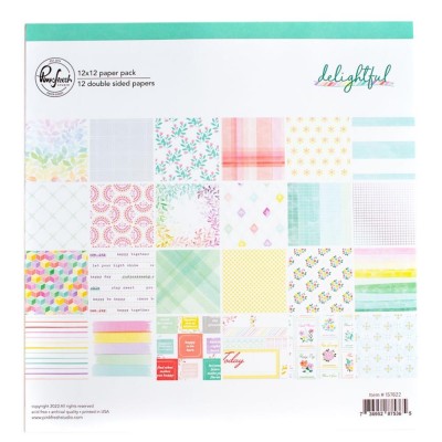 Pinkfresh Studio - Papier 12" X 12"  collection «Delightful» 12 pages 