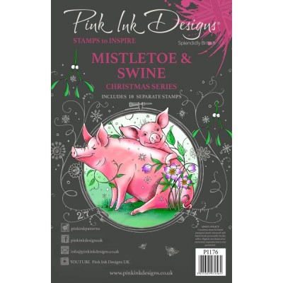 PRÉCOMMANDE- Pink Ink Designs - Ensemble «Christmas Series» collection «Mistletoe  & Swine» 10 pièces