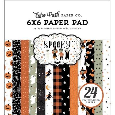 Echo Park - Bloc de  papier double face «Spooky»  6" X 6"   24 feuilles