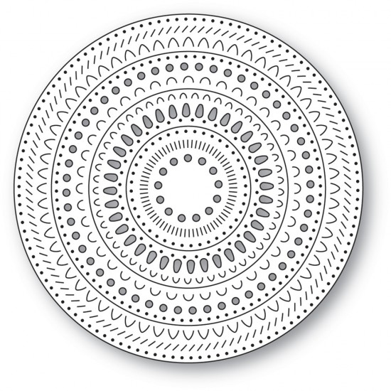 Poppy - Ensemble de dies  modèle «Nordic Pattern Ring» 