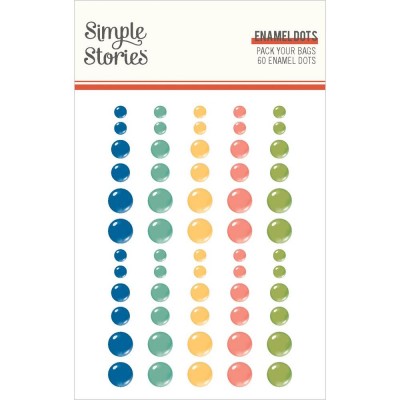 Simple Stories - Enamel dots «Pack Your Bags» 60/ Pqt 