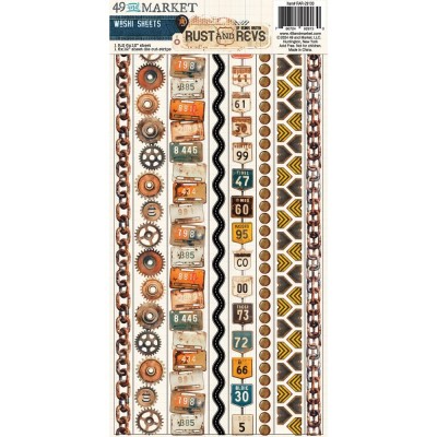 49 & Market - Feuilles de washi tape de la collection  «Rust & Revs» 