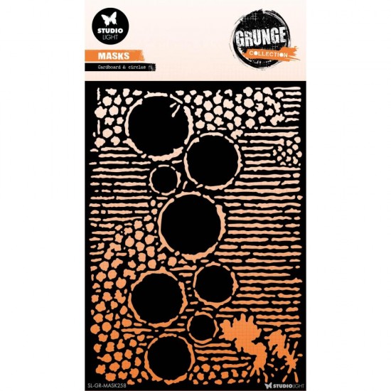  Studio Light - Stencil Collection Grunge «Cardboard & Circles»  #258